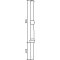 Dekorativ puller i aluminium | serie 490 | fastmonteret, til indst�bning i beton med jordanker, total l�ngde ca. 1300 mm | uden �je
